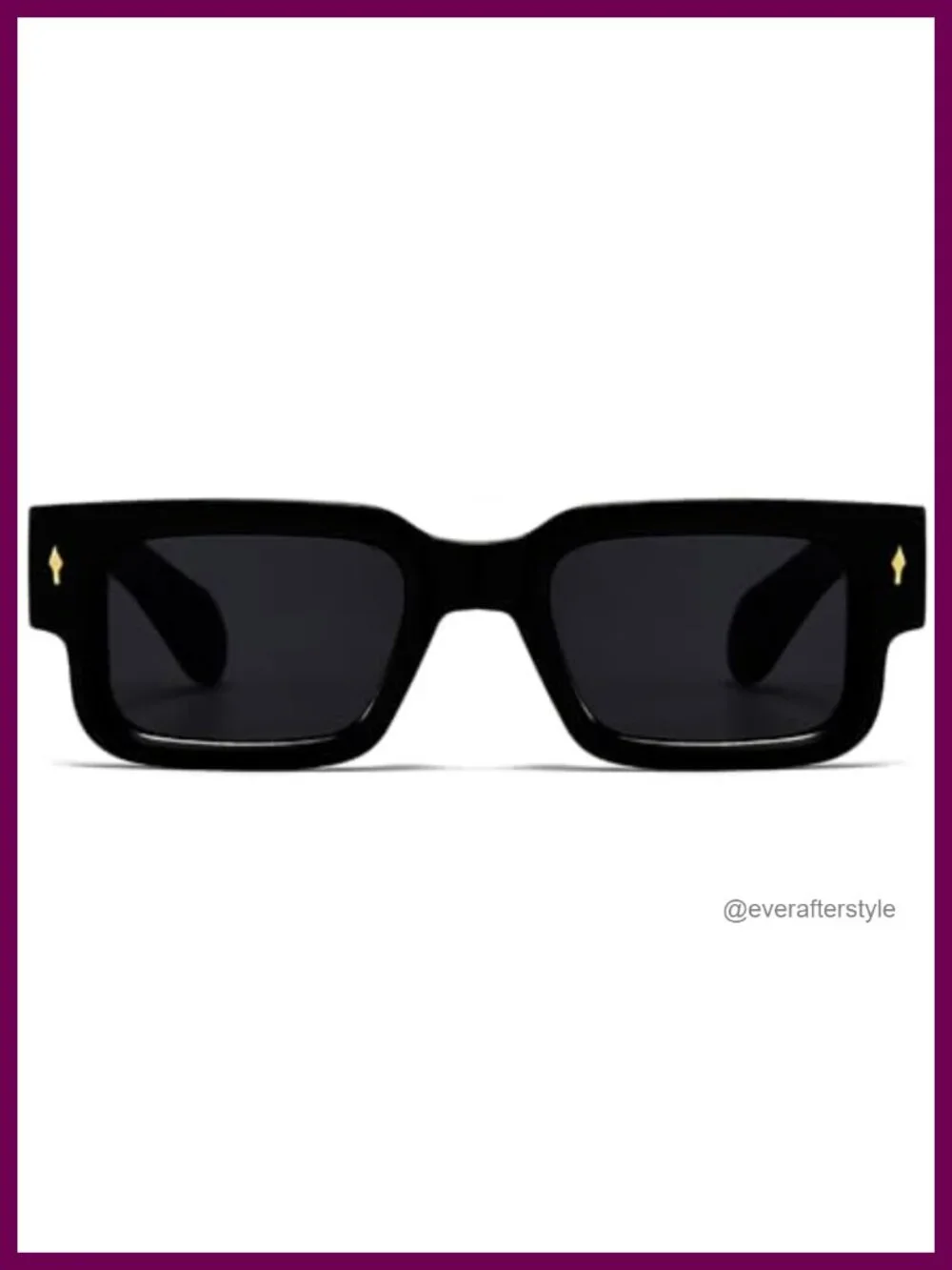 Thick Frame Square Sunglasses Women Men Chunky Rectangle Shades UV400